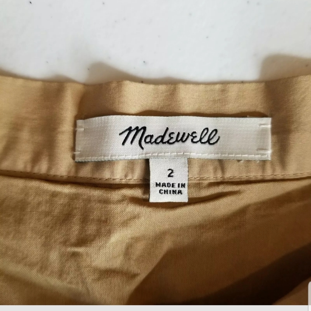 Madewell Brown/Khaki  Layered Pleated Mini Skirts - Picture 4 of 6